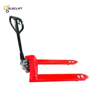 Cheap 2500kg Capacity Manual Pallet Jack Polyurethane Steering Wheels 75mm Max Lift Height for sale