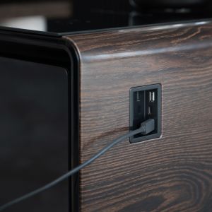 75W Dual-Zone Temperature Zone Wireless Charging Coffee Table with 2 Refrigerate