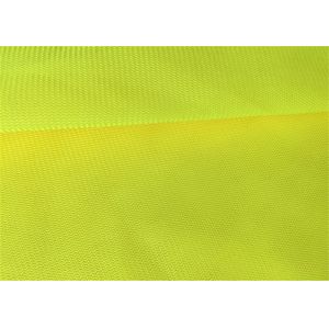 Breathable Fluorescent Fabric Polyester Stretch For Safety Jacket