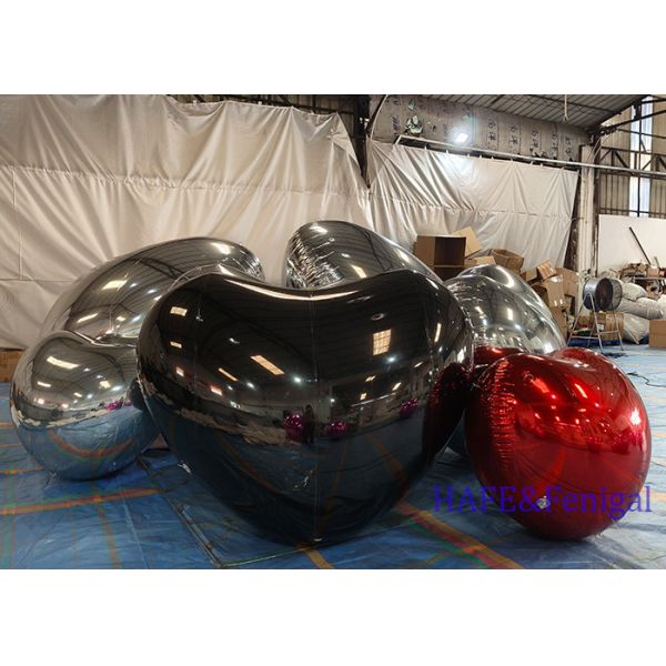 Inflatable Reflective Shiny Heart-Shaped Mirror Balloon Activity Atmosphere