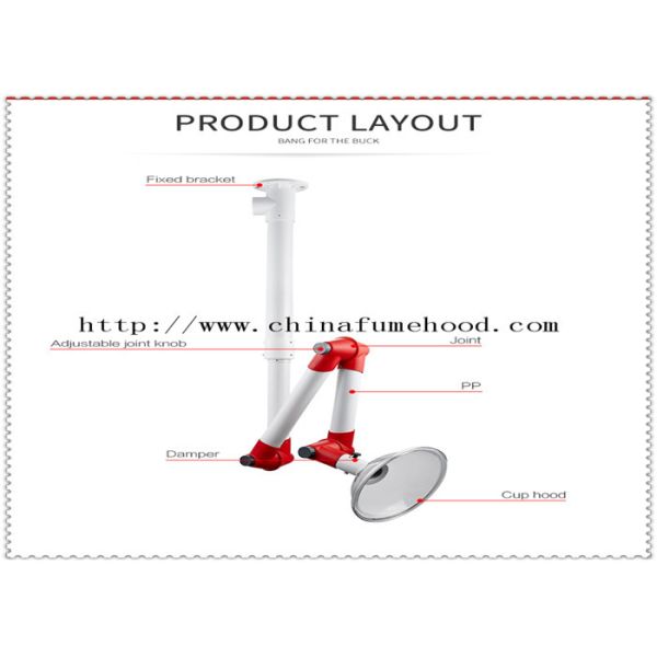 360° Rotating Joint Laboratory Tractor Arm Fume Hoods For School Uiversitiy