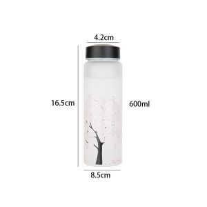Web Celebrity Fresh Color Changing Glass Beverage Bottles 600ml