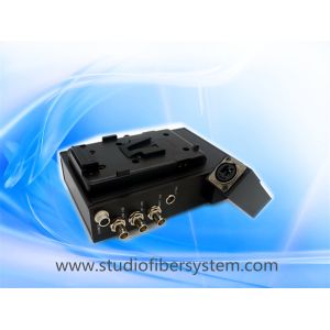 Studio camera to fiber system with OpticalCon Duo Interface powered by hybird