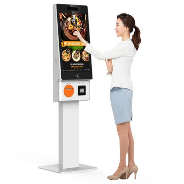 24 Inch Self Checkout Kiosk RF Check Out RFID Card Reader For Supermarket