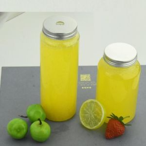 PET 500ml Clear Plastic Bottles With Lids Cylinder Shape Custom Logo