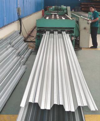 Quality Galvanized Corrugated Steel Roofing Sheets / Floor Deck For Muti - Floor Buildings wholesale