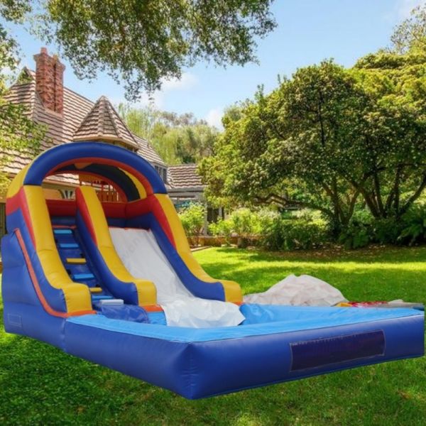 Custom Logo Printed Inflatable Double Slide for Kids and Bouncer in 2024 Latest