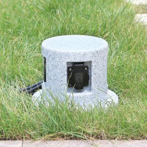 Outdoor Garden In-ground Lawn Electrical Power Sockets Outlet Imitation Marble