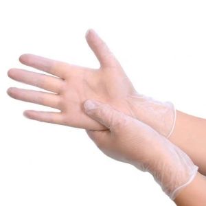 Custom Pvc Disposable Gloves Food Grade Transparent Good Elasticity Thin