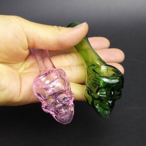 Small Pyrex Hookah Pipe , Straight Smooking Water Pipe 4mm Thick