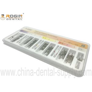 Pure Tapered Titanium Dental Screw Post 0.8mm Dia With Cross Keys And Reamers