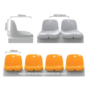 UV Resistant Injected Plastic Stadium Seating Directly Installed On Cement
