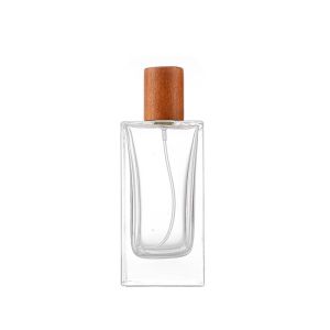 Square Glass Perfume Bottles – B2B Low MOQ with Wooden Cap | Bulk Perfume