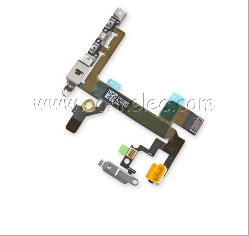 audio control and power button cable for Iphone 5S, repair Iphone 5S, for Iphone 5S power