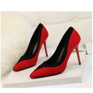 ZM004 9628-13 New Style Wedding Shoes Pointed Toe Shallow Mouth Color Matching