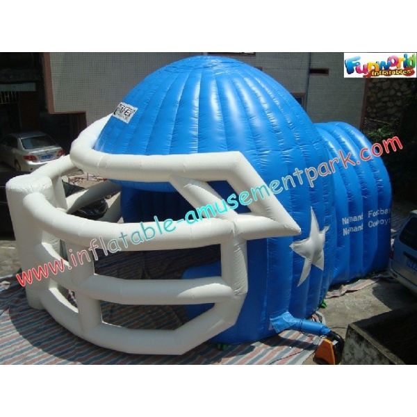 Quality Sports Customized Inflatable Party Tent , Inflatable Helmet Football Tunnel wholesale