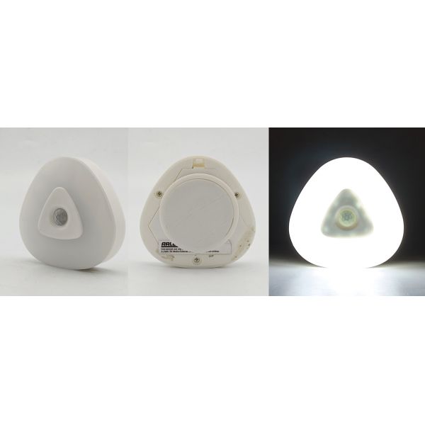 8x8x1.7cm ABS PS Cabinet Sensor Light 46g 10pcs SMD2835 90 Lumens 3AAA Not