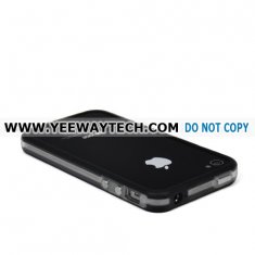 Silicone and Plastic Assembly Bumper for Verizon CDMA iPhone 4 - Transparent /