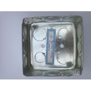 TOPELE 4” Galvanized Steel Square Electrical Conduit metal Box, 52151-1/2"&3/4"
