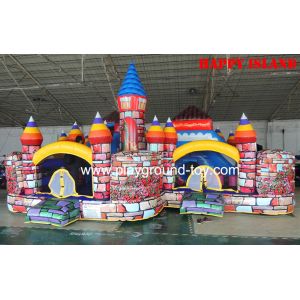 New Design Kids Inflatable Castle With 0.55mm PVC For Amusement Park RQL-00203