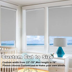 Cordless Blackout Window Shades UV Protection Smart Roller Blinds