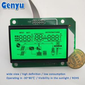 Cheap 5.0V Custom Segment LCD Display HTN Positive Green Backlight Inverter LCD Display for sale