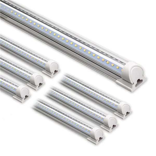 18W 32W T8 Led V Shaped Tubes Light With 4ft 8ft US Or EU Plug, Clips, Screws,