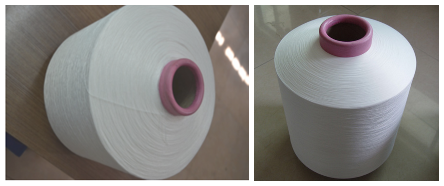 150D/48F DTY Polyester Yarn For Knitting Raw White Color