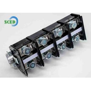 PCB Panel Mount Terminal Block 47.00mm 600V 300A PC Black Screw Terminal