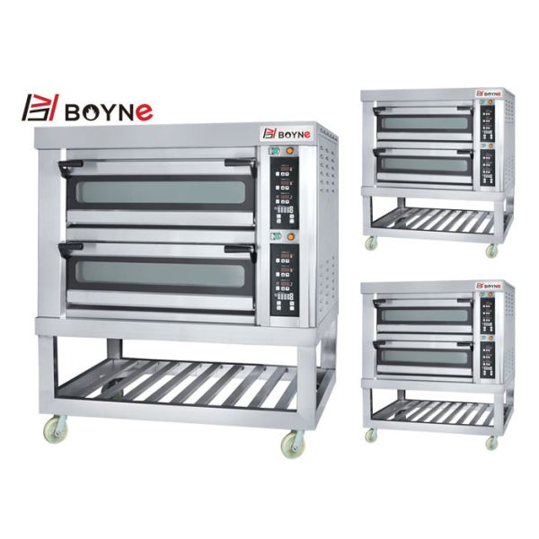 Quality Commercial Stainless Steel Microcomputer Two Deck Four Trays 20-400°C Electrci Oven wholesale