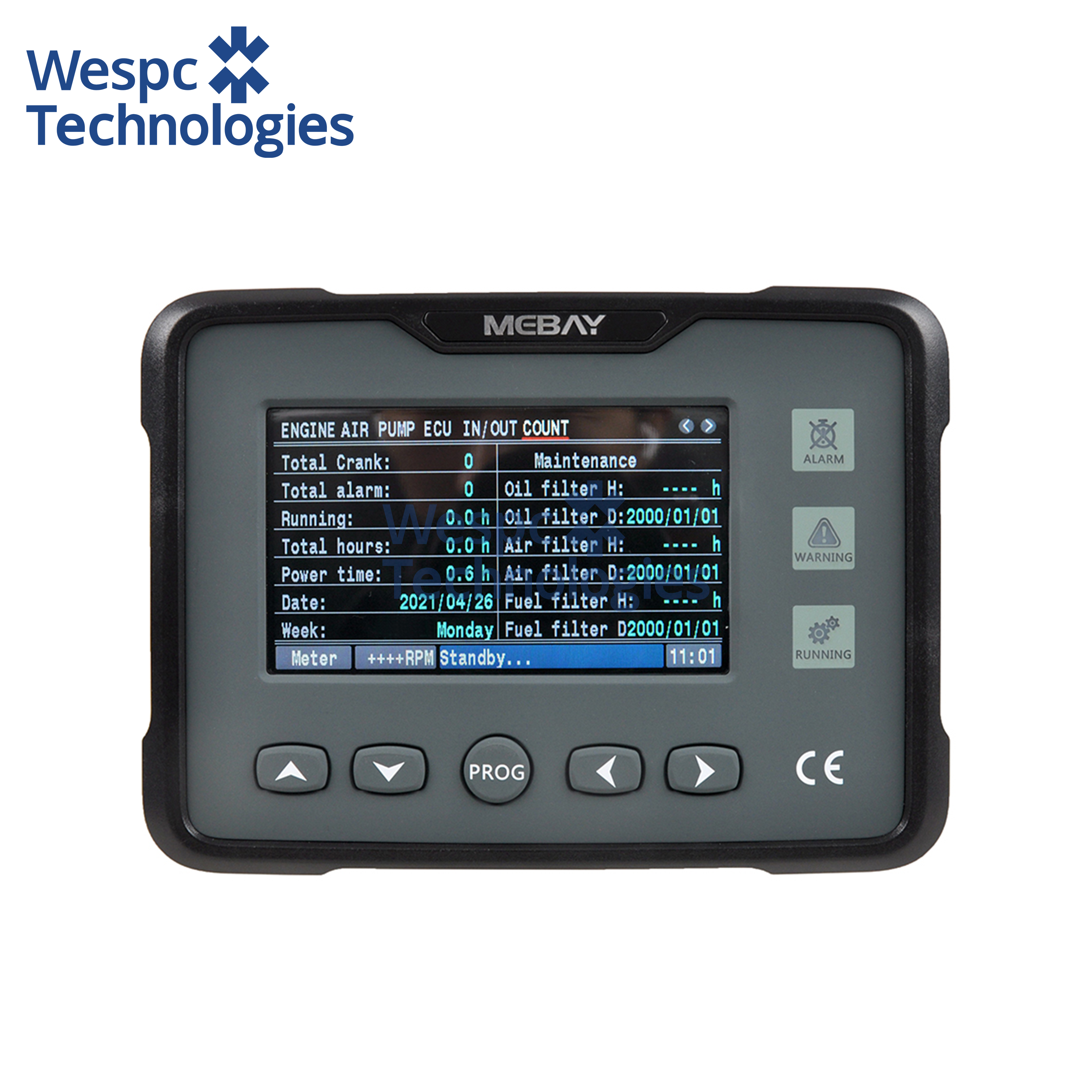 WESPC Original GM70CK Diesel Engine Digital Meter Multi-Function Monitor