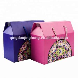 China fruit vegetable gift color corrugated carton box with rope on sale