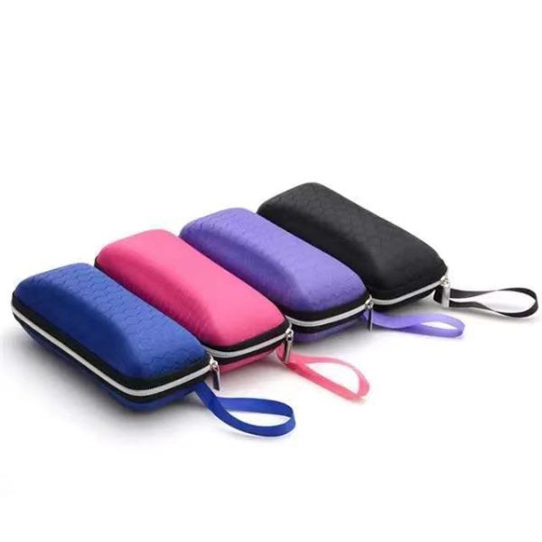 Luxury Custom Printed Sunglasses Case Knitted Fabric Material Easy To Carry