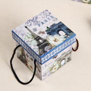 Cheap Decorative Cardboard Carton Packaging Boxes With Cotton Rope / PP Rope Handle for sale