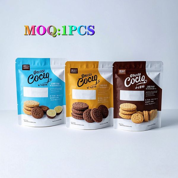 Quality Plastic Bag Up To 24 Colors Digital Printing Zip Packaging Bag For Snack Biscuit Supplier wholesale