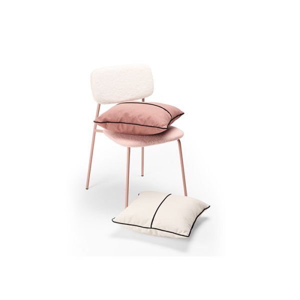 Quality Scandinavian Hotel Dining Chair Fabric Seat Metal Frame wholesale