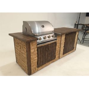 Factory price kitchen bbq insert 4 burners gas bbq grill with heat monitoring