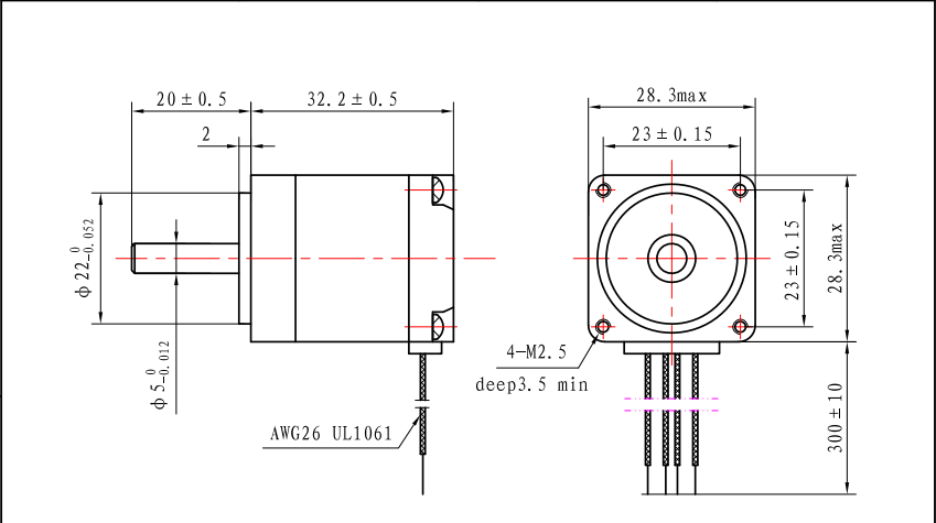 Casun Nema 11 Mini Stepper Motor 80mN.m 0.67A High Precision For Medical Equipment