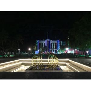 Interactive LED Lamp Marble Floor Water Dancing Fountain