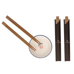 Custom Carbonized Twin Chopsticks Hygienic And Convenient For Camping