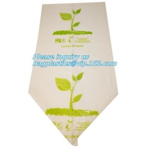 Customized biodegradable compostable Drawstring garbage bag, compostable garbage