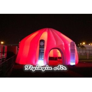 Red Inflatable Dome Tent with Lighting Inflatable Column for Exhibition and
