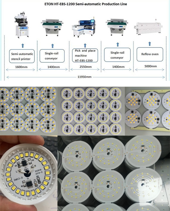 Automatic SMT PCB SMD Assembly Machine Multifuncational LED Light Making Machine