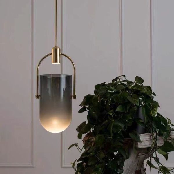 Home Lighting Indoor E27 Classic Glass Smoky Led Ceiling Pendant Lamp
