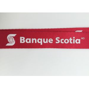 Red professionnal customized silk screened nylon lanyard with any logo