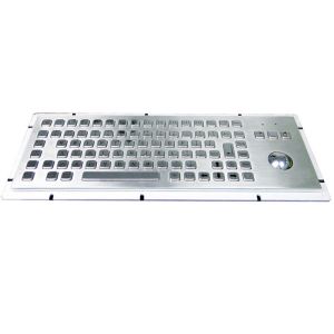 Kiosk Industrial Stainless Steel Keyboard With Trackball