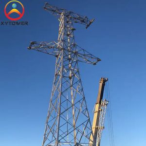 Galvanized Q235/Q355 Angle Steel Single Circuit Lattice Electrical Transmission