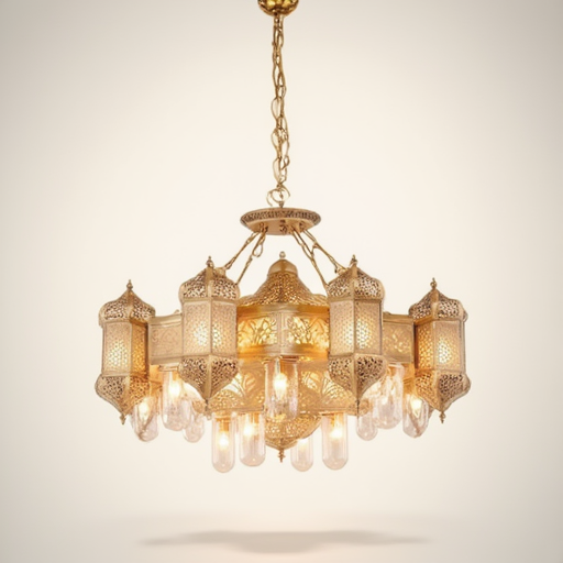 Cheap Vintage Copper Chandelier Medium Size Dimmable 6 Lights for sale