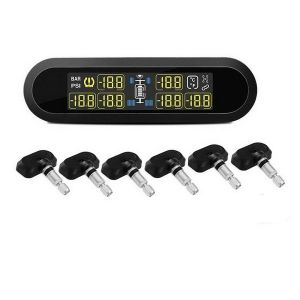 Solar Tire Pressure TPMS Monitoring system Sensor for 6 wheels Caravan Car with