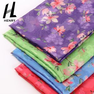 Fashionable Chiffon Dress Fabric Pattern Digital Printing Polyester Fabric